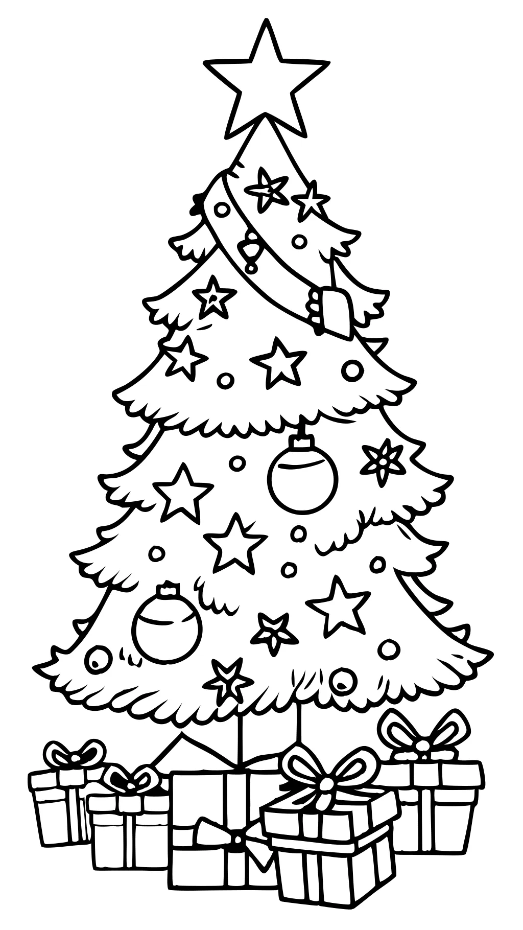 coloriage de l’arbre de Noël